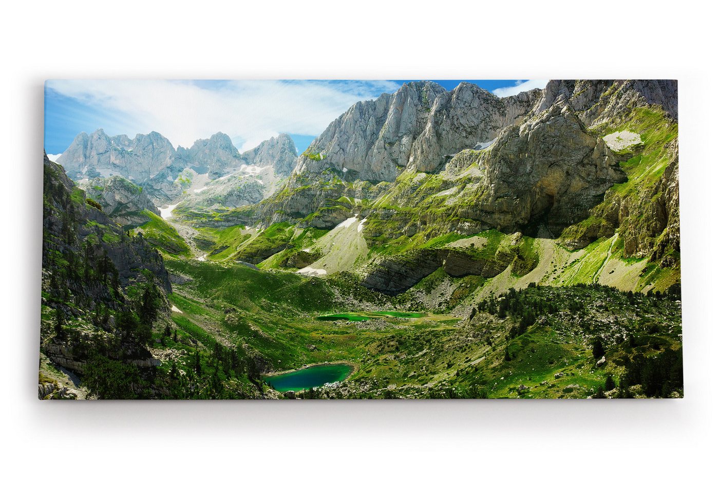 möbel-direkt.de Leinwandbild Albanische Alpen Prokletije Gebirge Berge Natur Sonnenschein von möbel-direkt.de