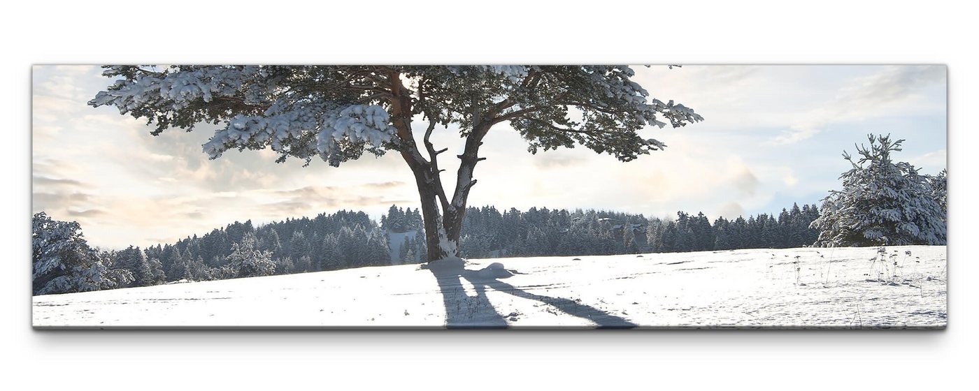 möbel-direkt.de Leinwandbild Bilder XXL Baum im Schnee Wandbild auf Leinwand von möbel-direkt.de