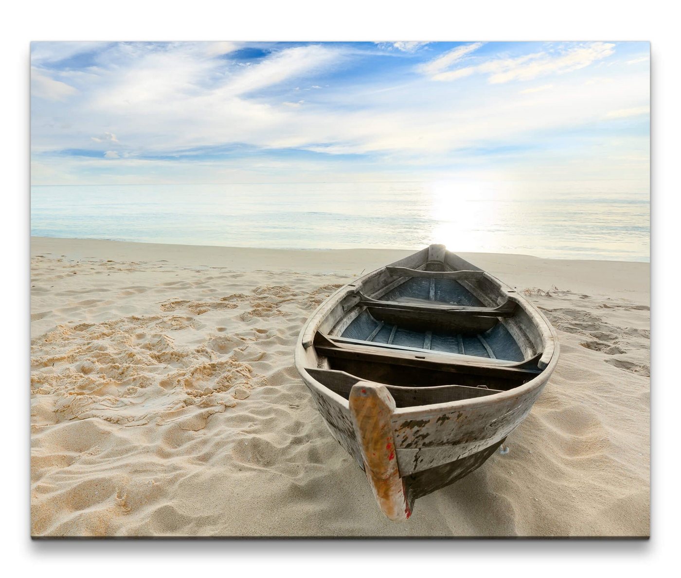 möbel-direkt.de Leinwandbild Bilder XXL Boot am Meer Wandbild auf Leinwand von möbel-direkt.de