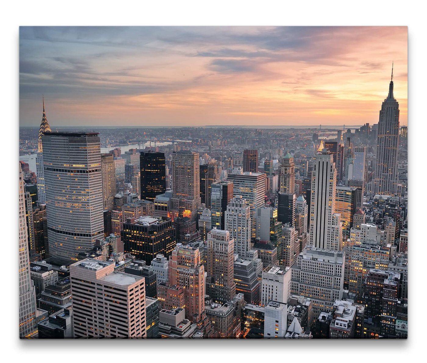 möbel-direkt.de Leinwandbild Bilder XXL New York Wolkenkratzer Wandbild auf Leinwand von möbel-direkt.de