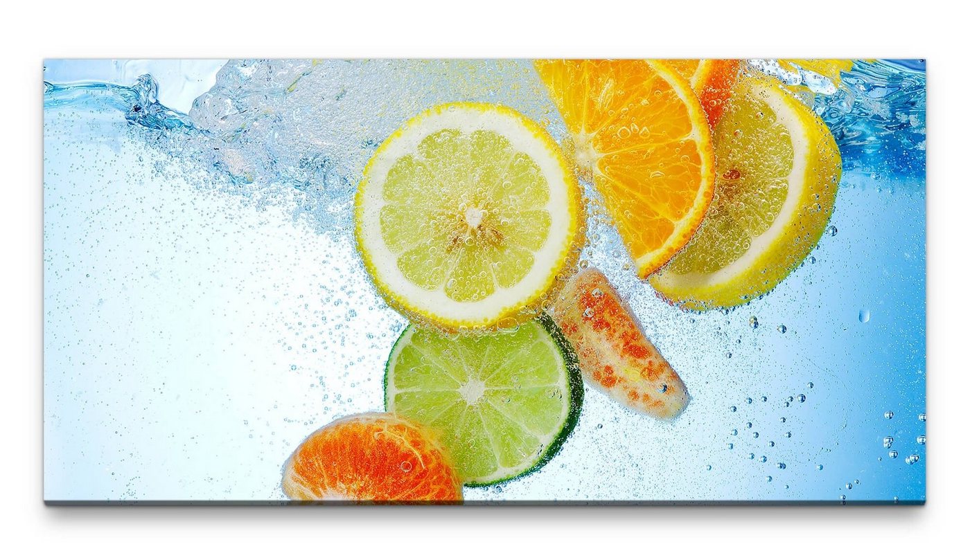 möbel-direkt.de Leinwandbild Bilder XXL Obst im Wasser 50x100cm Wandbild auf Leinwand möbel-direkt.de Leinwandbild Bilder XXL Obst im Wasser 50x100cm Wandbild auf Leinwand von möbel-direkt.de