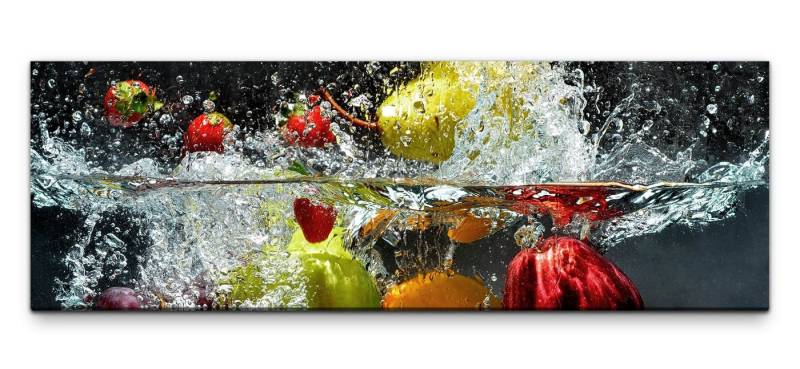 möbel-direkt.de Leinwandbild Bilder XXL Obst im Wasser Wandbild auf Leinwand von möbel-direkt.de