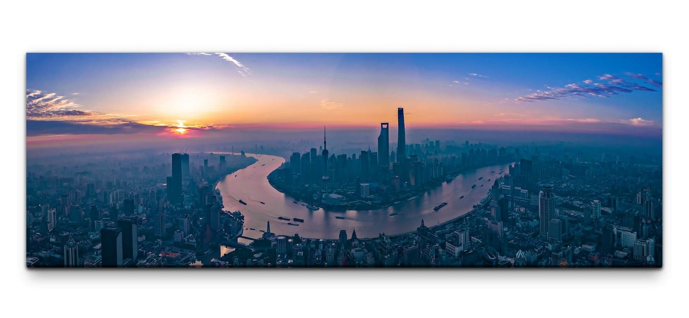 möbel-direkt.de Leinwandbild Bilder XXL Shanghai Noon Wandbild auf Leinwand von möbel-direkt.de