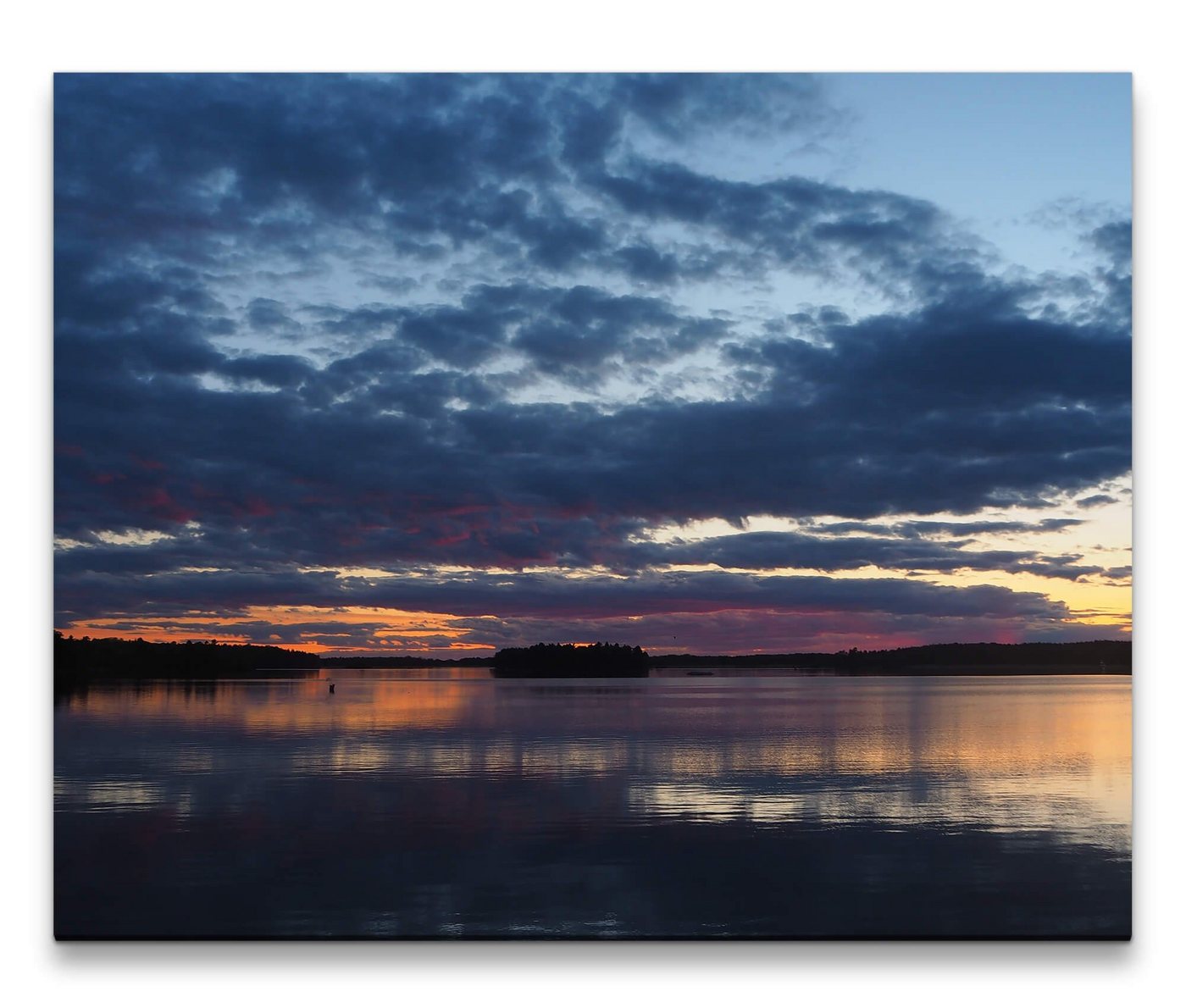 möbel-direkt.de Leinwandbild Bilder XXL Sonnenuntergang am Wasser Wandbild auf Leinwand von möbel-direkt.de