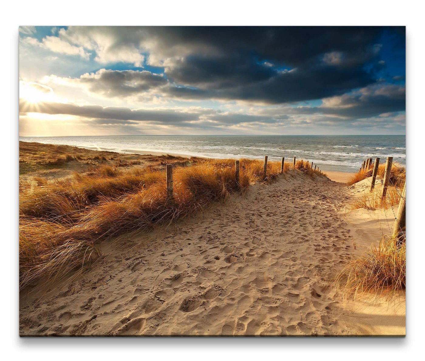 möbel-direkt.de Leinwandbild Bilder XXL Strand in den Niederlanden Wandbild auf Leinwand von möbel-direkt.de