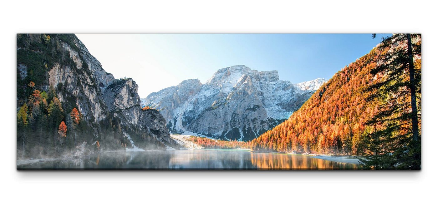 möbel-direkt.de Leinwandbild Bilder XXL kristallklarer Bergsee Wandbild auf Leinwand von möbel-direkt.de