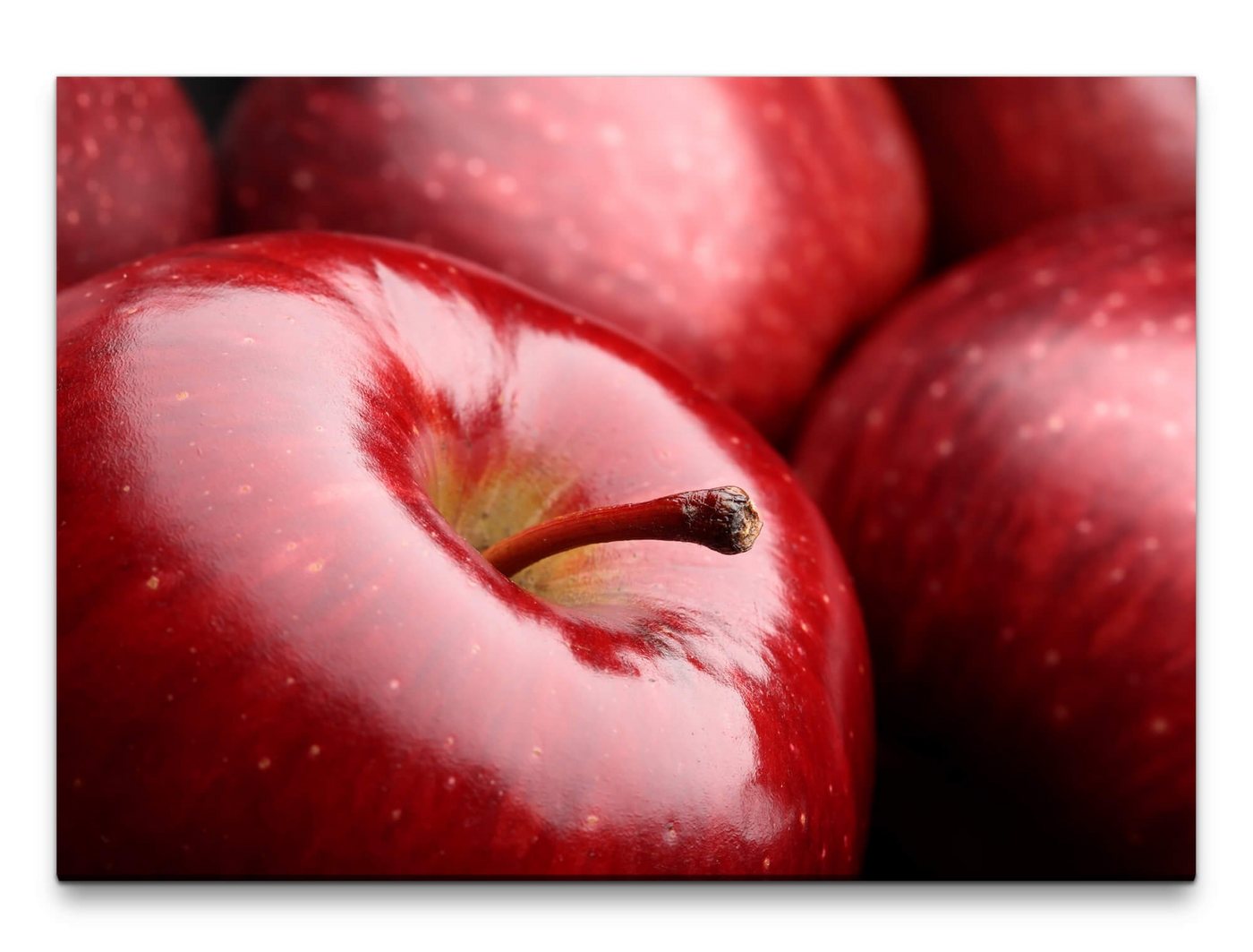 möbel-direkt.de Leinwandbild Bilder XXL rote glänzende Äpfel Wandbild auf Leinwand von möbel-direkt.de