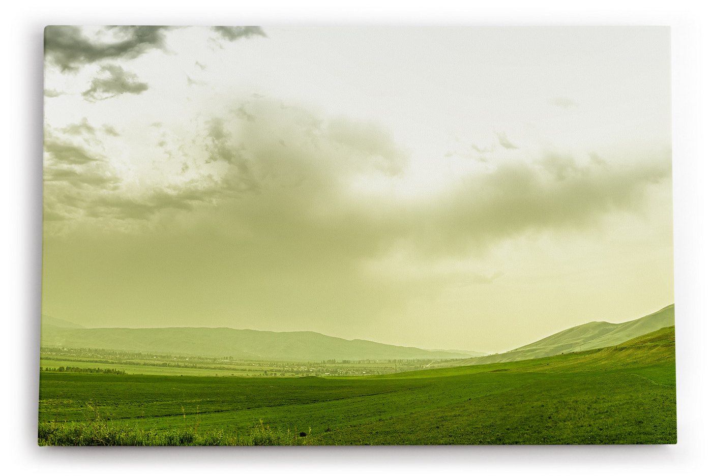 möbel-direkt.de Leinwandbild Landschaft Natur Berge Hügel Grün Himmel von möbel-direkt.de