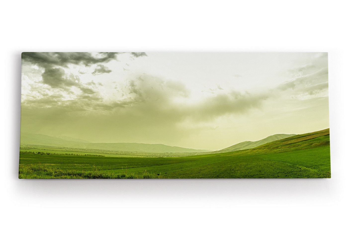 möbel-direkt.de Leinwandbild Landschaft Natur Berge Hügel Grün Himmel von möbel-direkt.de