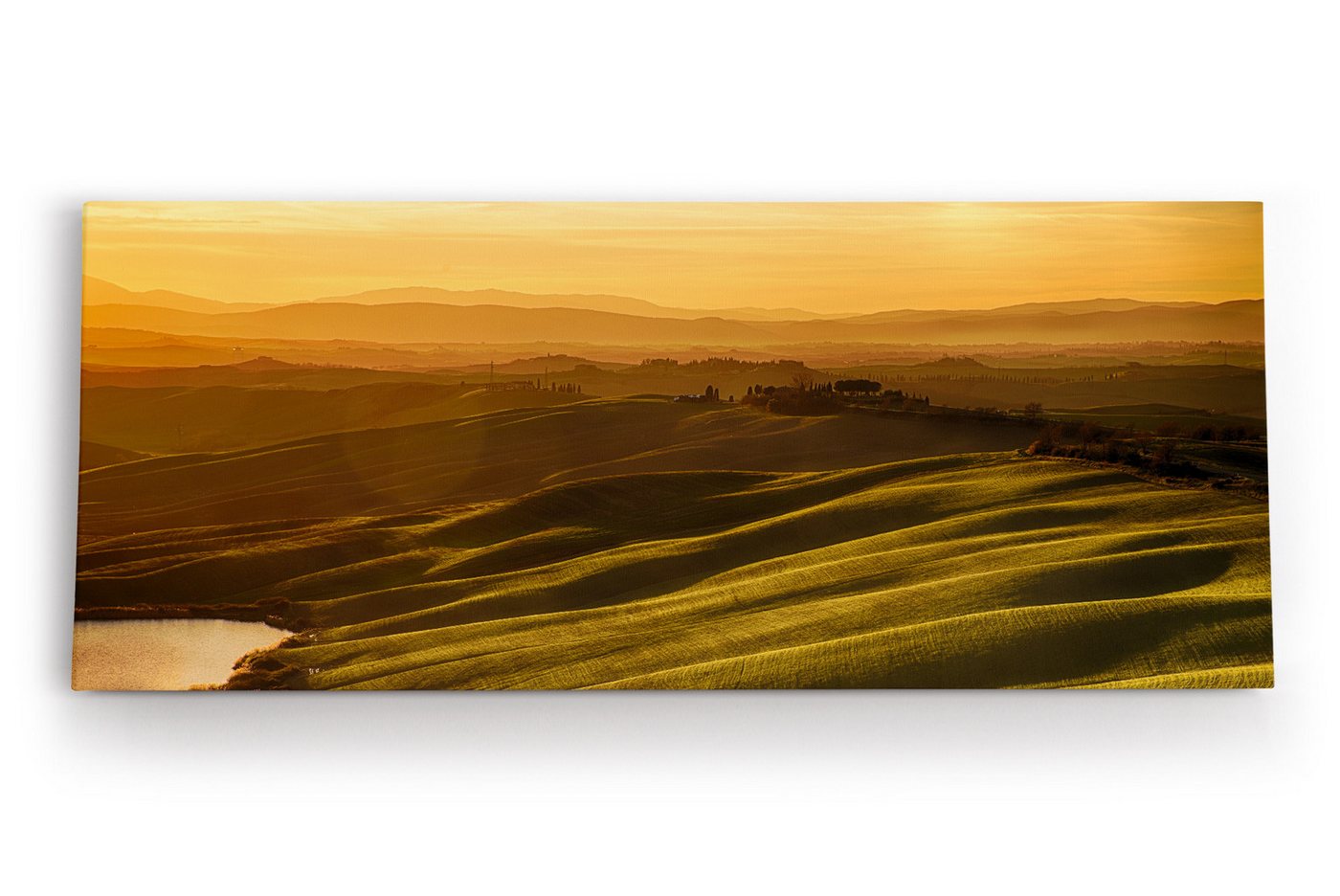 möbel-direkt.de Leinwandbild Landschaftsbild Toskana Italien Sonnenuntergang Natur von möbel-direkt.de