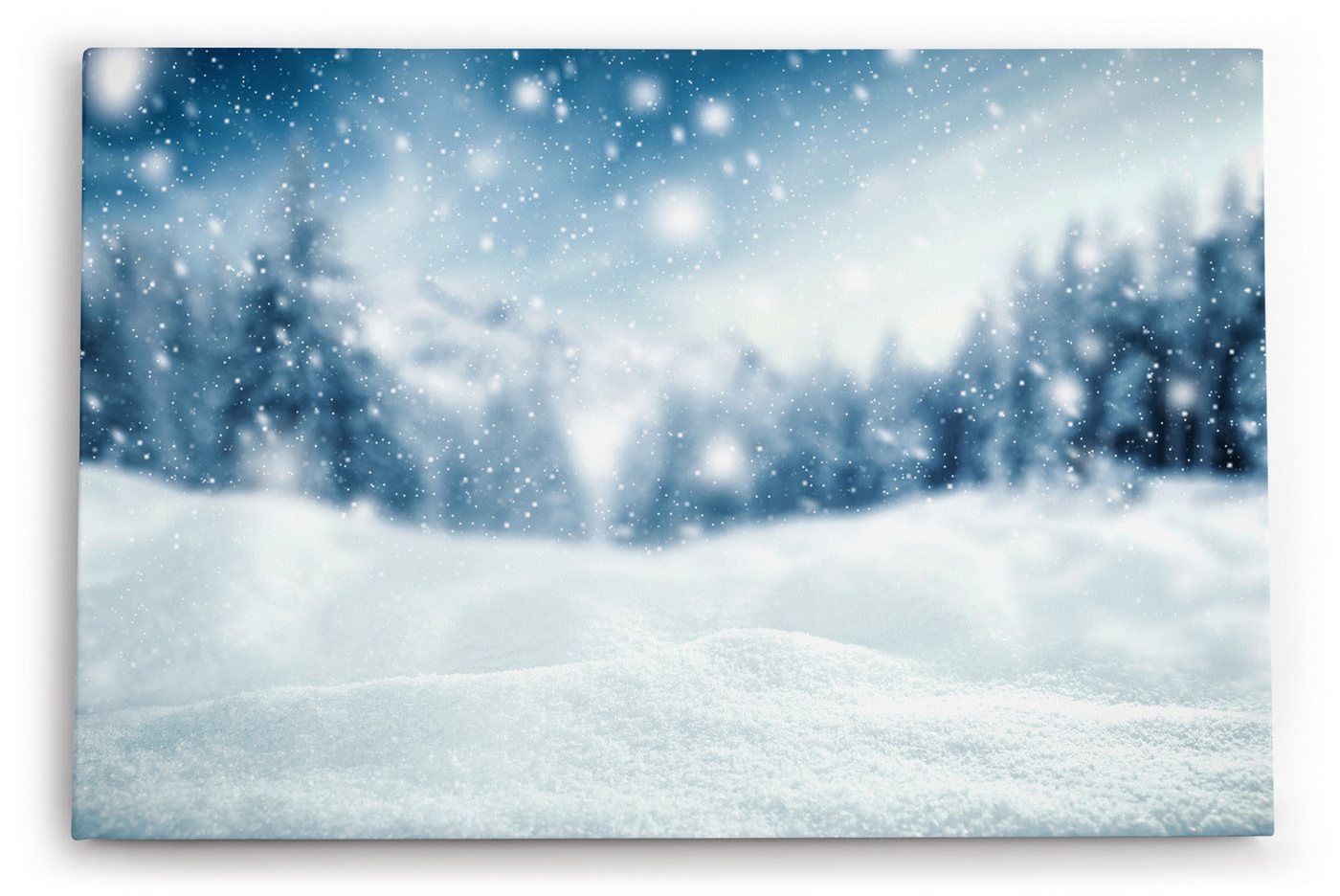möbel-direkt.de Leinwandbild Schnee Winter Weiß Kunstvoll Schneeflocken von möbel-direkt.de