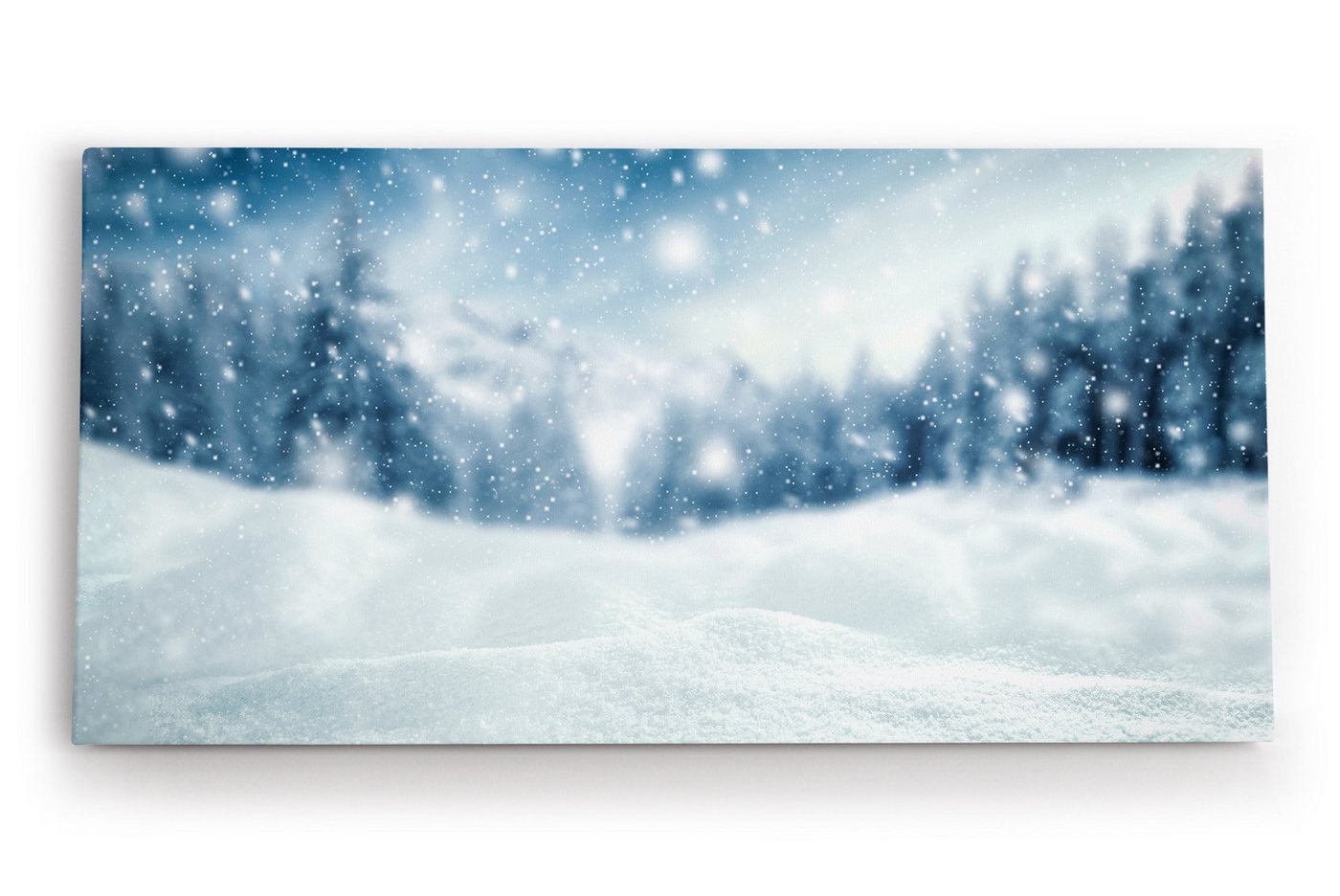 möbel-direkt.de Leinwandbild Schnee Winter Weiß Kunstvoll Schneeflocken von möbel-direkt.de