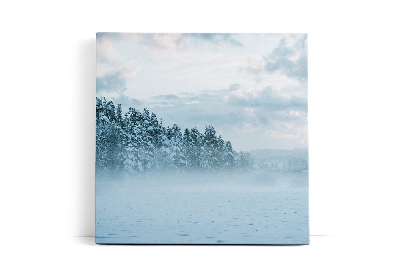 möbel-direkt.de Leinwandbild Winter Schnee Tannen Winterlandschaft Nebel von möbel-direkt.de