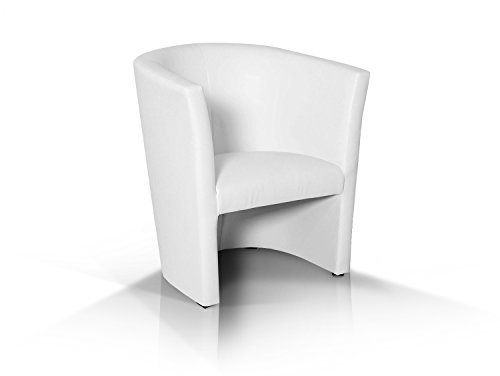 Charly Cocktailsessel Polstersessel Sessel Polsterstuhl Stuhl in weiß, Weiss von moebel-eins
