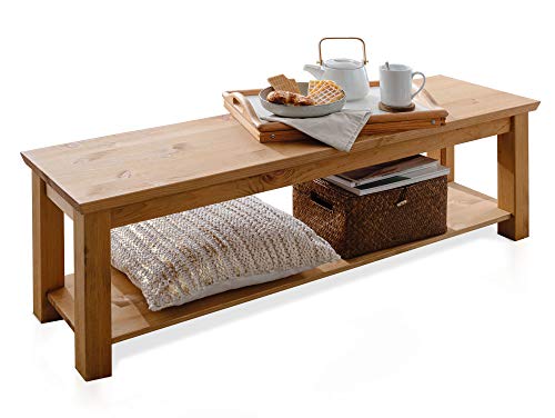 Palermo Bettbank/Sitzbank, Material Massivholz, Kiefer eichefarbig gebeizt von moebel-eins
