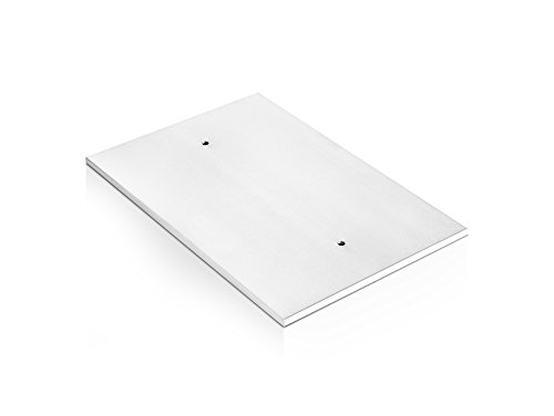 moebel-eins Bodenplatte für Esstische, Material Stahl, 40 x 60 cm, Edelstahl von moebel-eins
