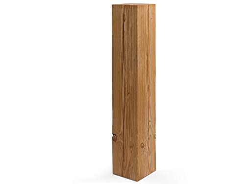 moebel-eins CURBY Blumensäule in rustikaler Altholzoptik Fichte massiv Dekosäule Holzsäule Säule Landhaus Design, 17x17 cm, 100 cm, gebürstet von moebel-eins