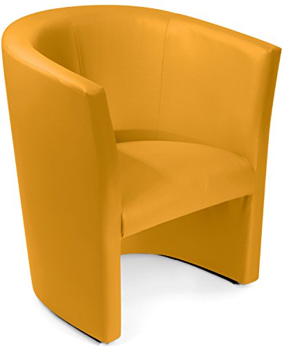 moebel-eins Charly Cocktailsessel Polstersessel Sessel Polsterstuhl Stuhl in gelb, gelb von moebel-eins
