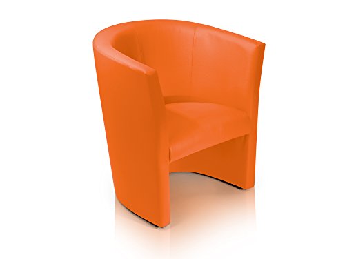moebel-eins Charly Cocktailsessel Polstersessel Sessel Polsterstuhl Stuhl in orange, orange von moebel-eins
