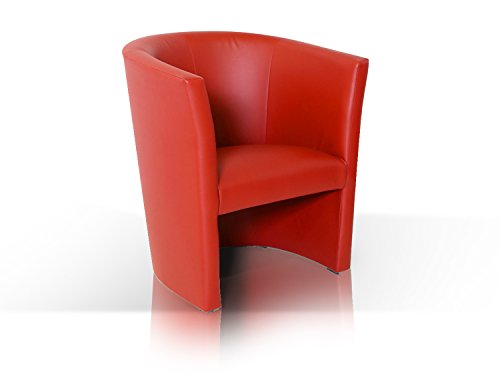 moebel-eins Charly Cocktailsessel Polstersessel Sessel Polsterstuhl Stuhl in rot, rot von moebel-eins