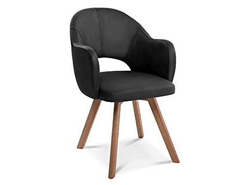 moebel-eins DOLORA Schalenstuhl, Gestell Massivholz, mit Drehfunktion, Echtleder, schwarz moebel-eins DOLORA Schalenstuhl, Gestell Massivholz, mit Drehfunktion, Echtleder, schwarz von moebel-eins