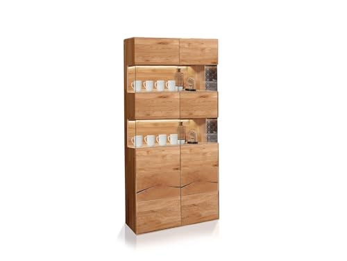moebel-eins SARRAGOSSA Vitrine II, Material Massivholz, Wildeiche geölt von moebel-eins