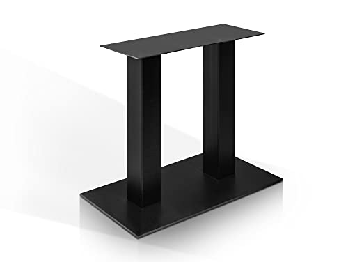 moebel-eins Gastro Tischgestell Doppel Säule aus Stahl für Bartisch Bartheke Tisch Bistrotisch Stehtisch von moebel-eins