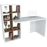Schreibtisch Win weiß walnuss Nachbildung B/H/T: ca. 120x73x60 cm von moebel17