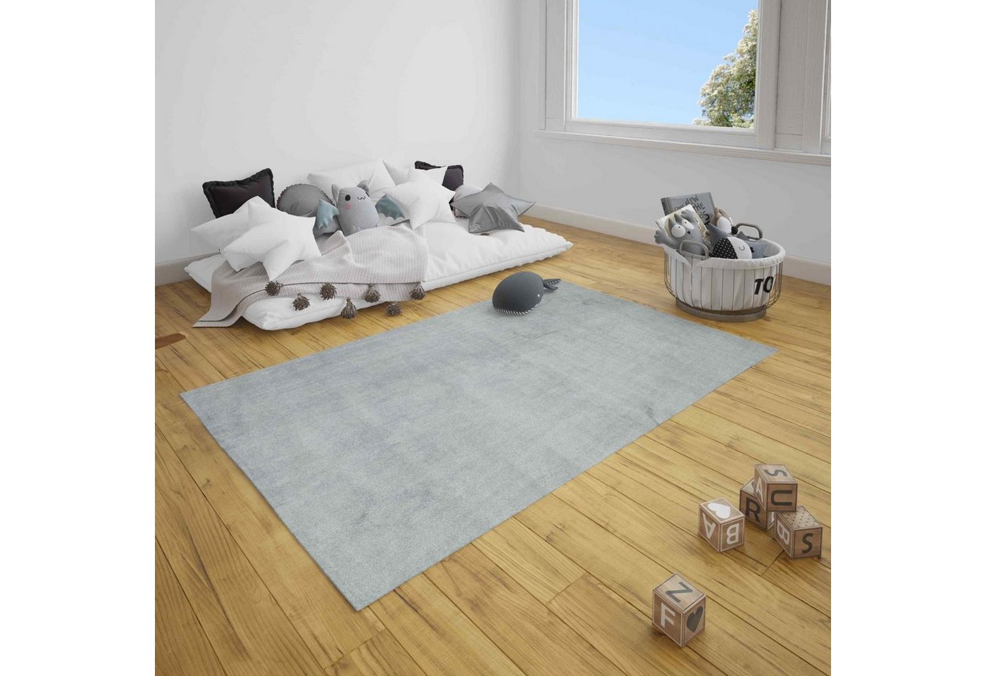 Teppich moebel17 rechteckig Kurzflorteppich waschbar faltbar, 80x150 cm, moebel17 von moebel17