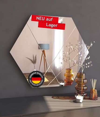 moebel17 Saga Spiegel Rahmenlos, Wandspiegel Transparent, Badspiegel Flurspiegel modern Kosmetikspiegel für Wohnzimmer Flur Badezimmer, 70 x 60 x 2,2 cm 5675 von moebel17