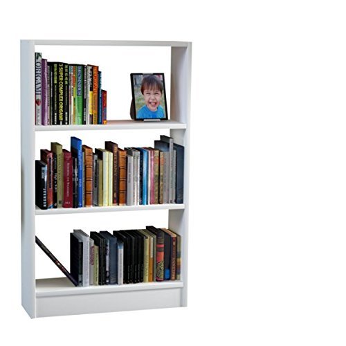 moebel17 Bücherregal Cella 0806, Regal, Wandregal, Standregal, Aktenregal, Aufbewahrungsregal, Regal für Wohnzimmer I Weiß I 100 x 60 x 19 cm von moebel17