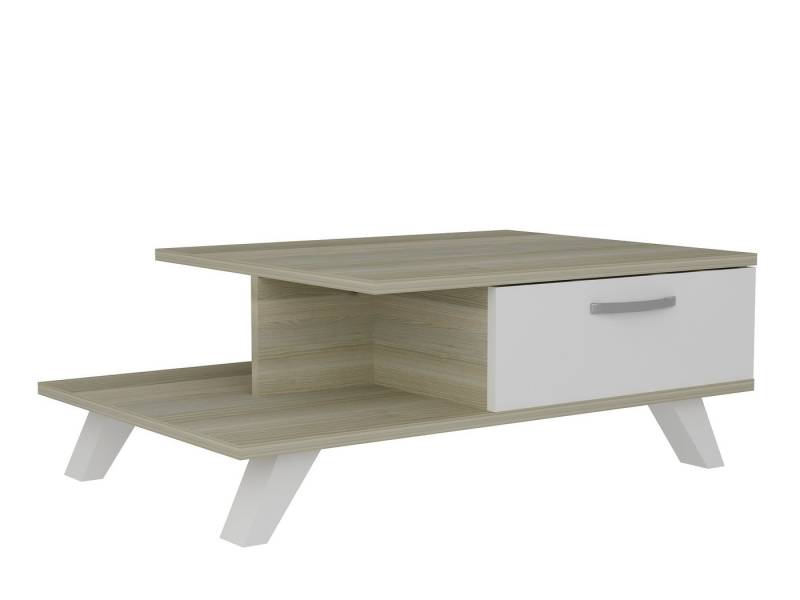 moebel17 Couchtisch Couchtisch Arsenal Weiß Cordoba, mit einer Metallgriff Tür von moebel17