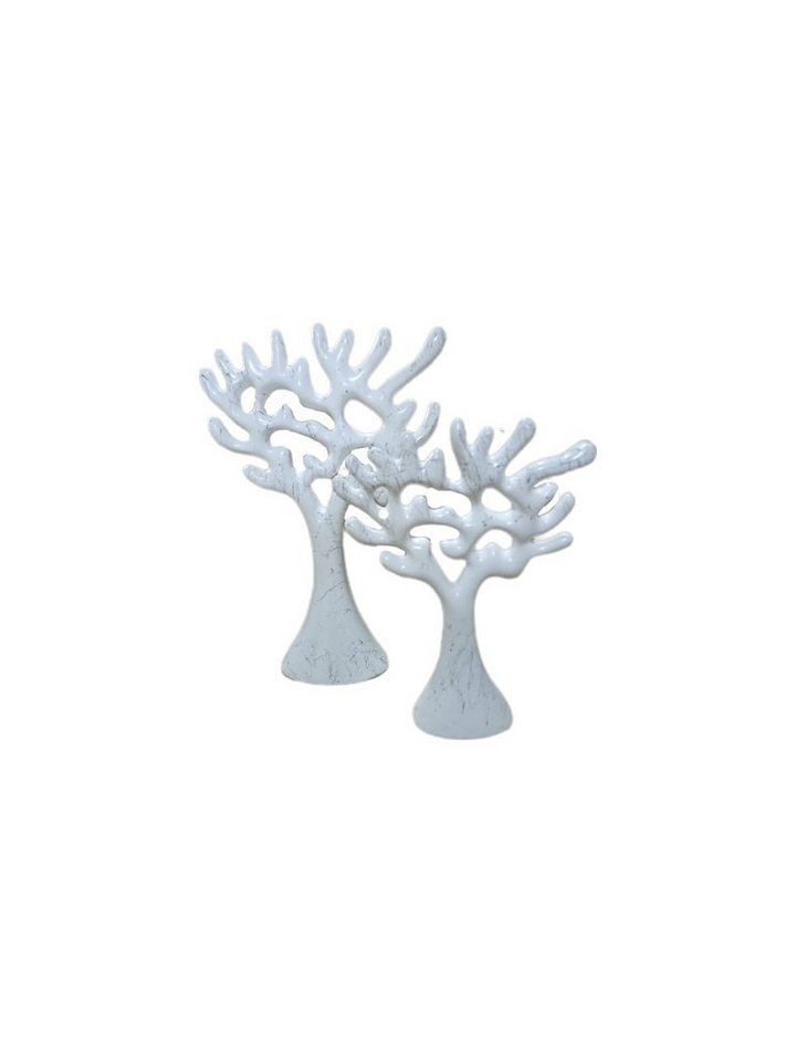 moebel17 Dekofigur Skulptur Baum Weiß Marmoroptik, Dekofigur aus Polyresin von moebel17