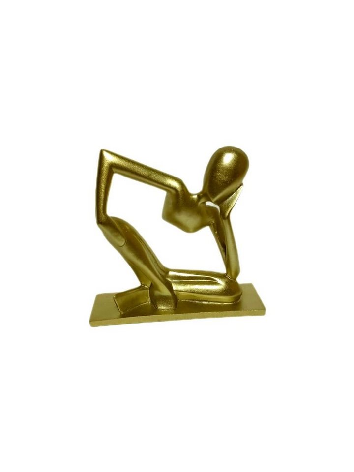 moebel17 Dekofigur Skulptur Denkender Gold, Dekofigur aus Polyresin von moebel17