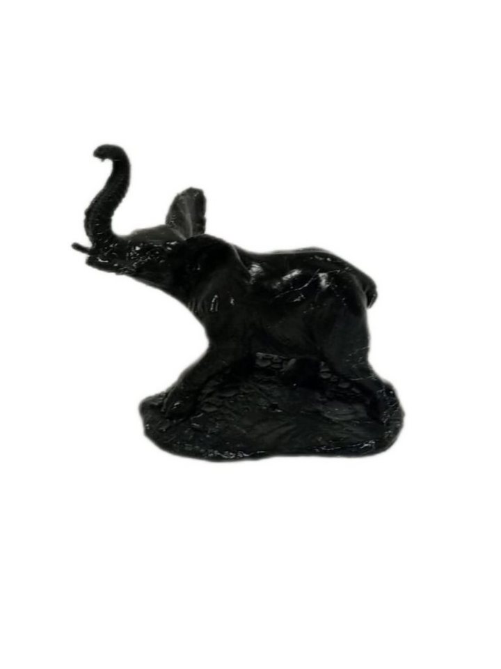 moebel17 Dekofigur Skulptur Elefant 2er Set Schwarz Marmoroptik, Dekofigur aus Polyresin von moebel17