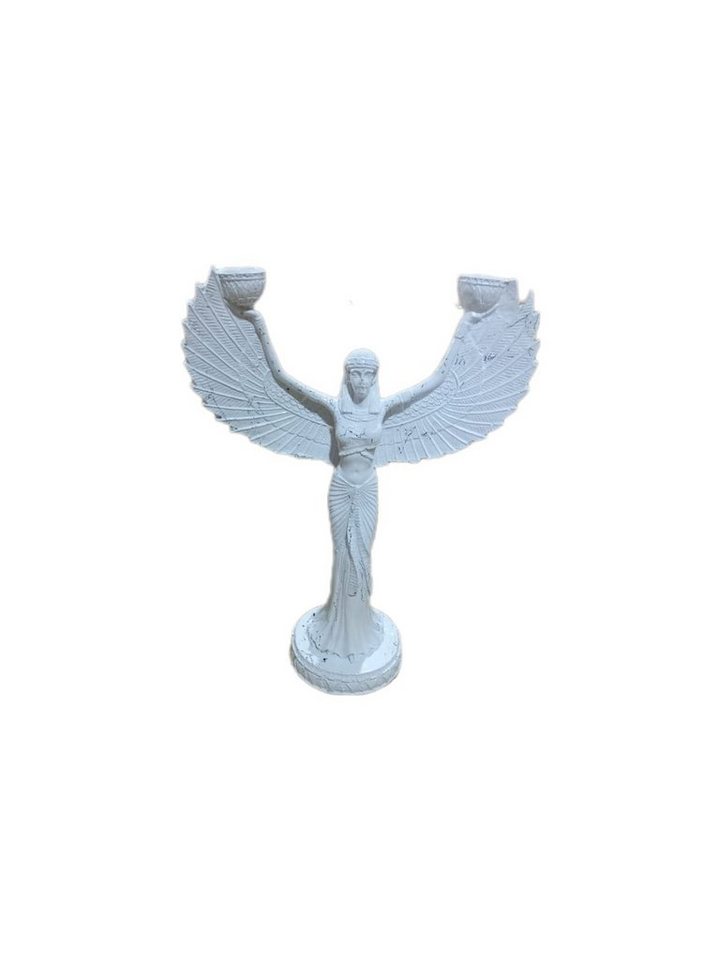 moebel17 Dekofigur Skulptur Engel Weiß Marmoroptik, Dekofigur aus Polyresin von moebel17