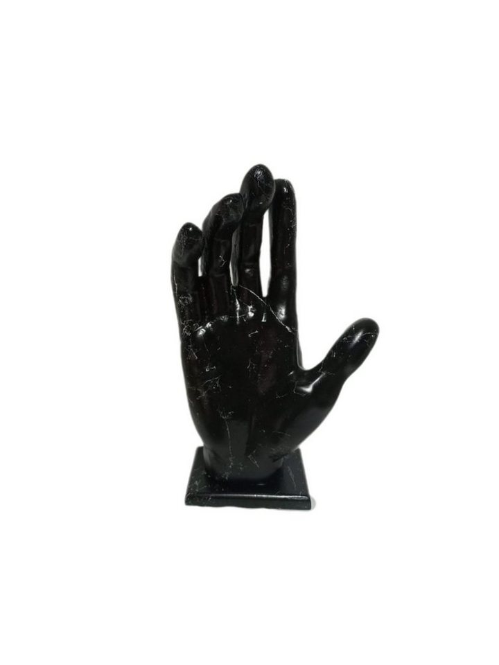 moebel17 Dekofigur Skulptur Hand Schwarz Marmoroptik, Dekofigur aus Polyresin von moebel17