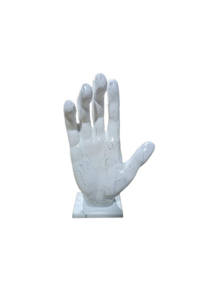 moebel17 Dekofigur Skulptur Hand Weiß Marmoroptik, Dekofigur aus Polyresin von moebel17