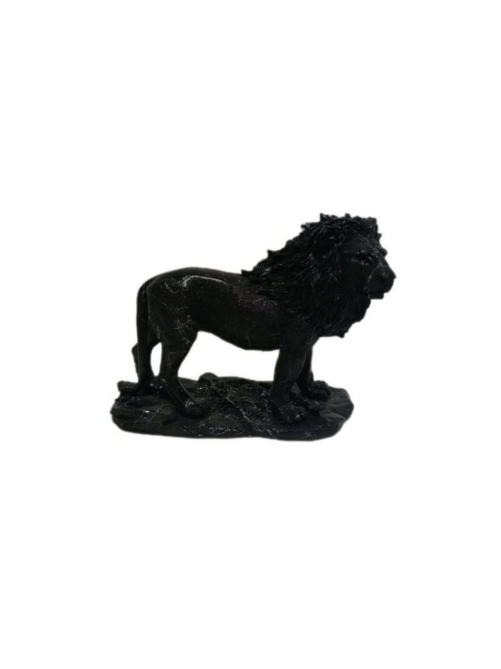 moebel17 Dekofigur Skulptur Löwe Schwarz Marmoroptik, Dekofigur aus Polyresin von moebel17