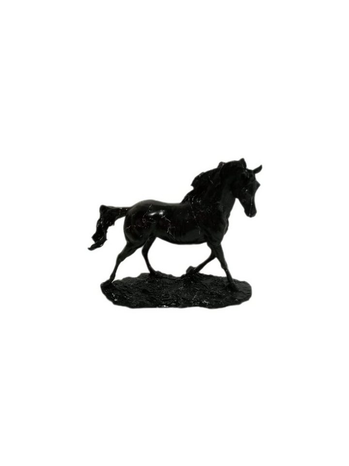 moebel17 Dekofigur Skulptur Pferd Schwarz Marmoroptik, Dekofigur aus Polyresin von moebel17