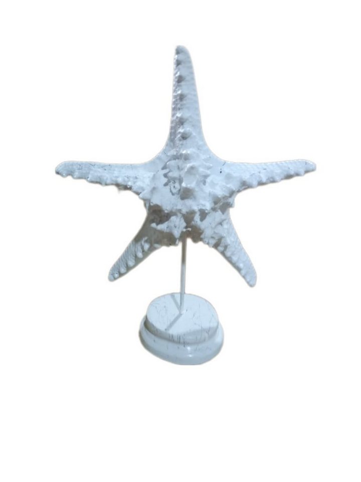 moebel17 Dekofigur Skulptur Stern Weiß Marmoroptik, Dekofigur aus Polyresin von moebel17