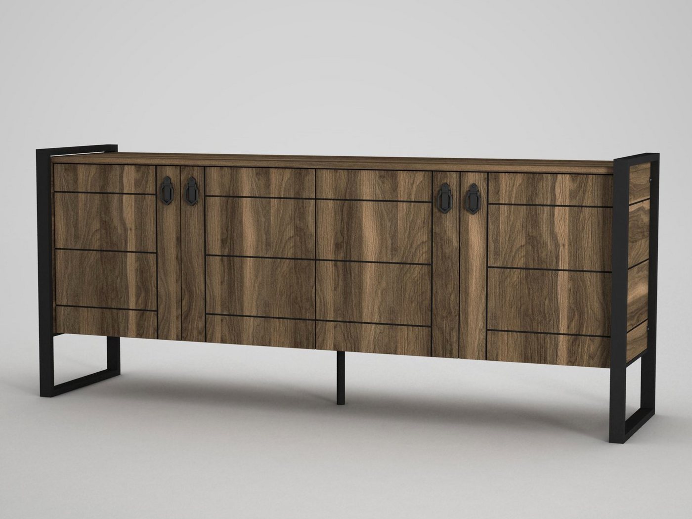 moebel17 Kommode Sideboard Lost Walnuss, bietet viel Stauraum von moebel17