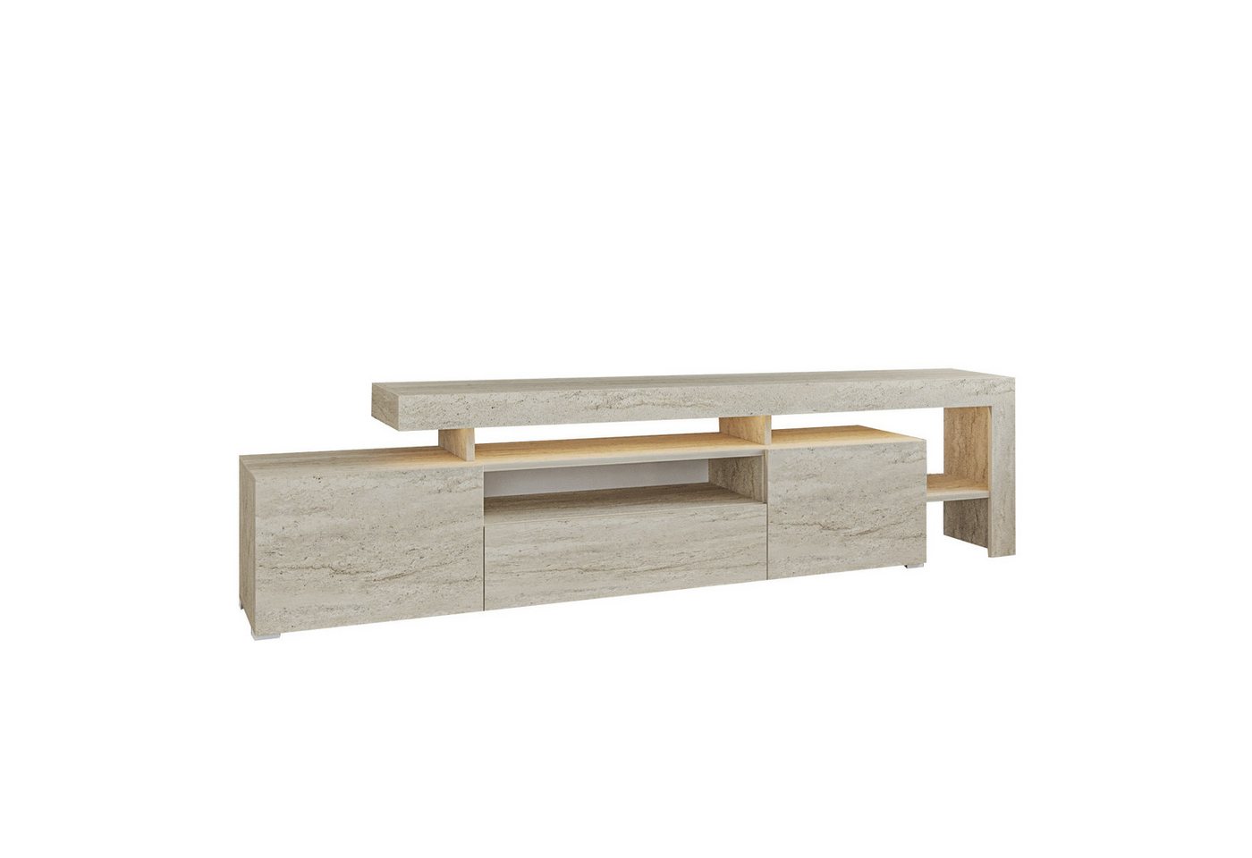 moebel17 Lowboard Lowboard Beige Granit Optik mit LED Beleuchtung 3069, Mit Granit Optik moebel17 Lowboard Lowboard Beige Granit Optik mit LED Beleuchtung 3069, Mit Granit Optik von moebel17