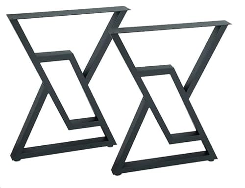 moebel17 OS Tischgestell Metall Schwarz Tischbein für Glastisch, Holztisch, Gartentisch, Esstisch. Maße: 55x72x3 cm 91317 von moebel17