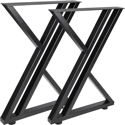 moebel17 OS Tischgestell Metall Schwarz Tischbein für Glastisch, Holztisch, Gartentisch, Esstisch. Maße: 55x72x3 cm 91409 von moebel17