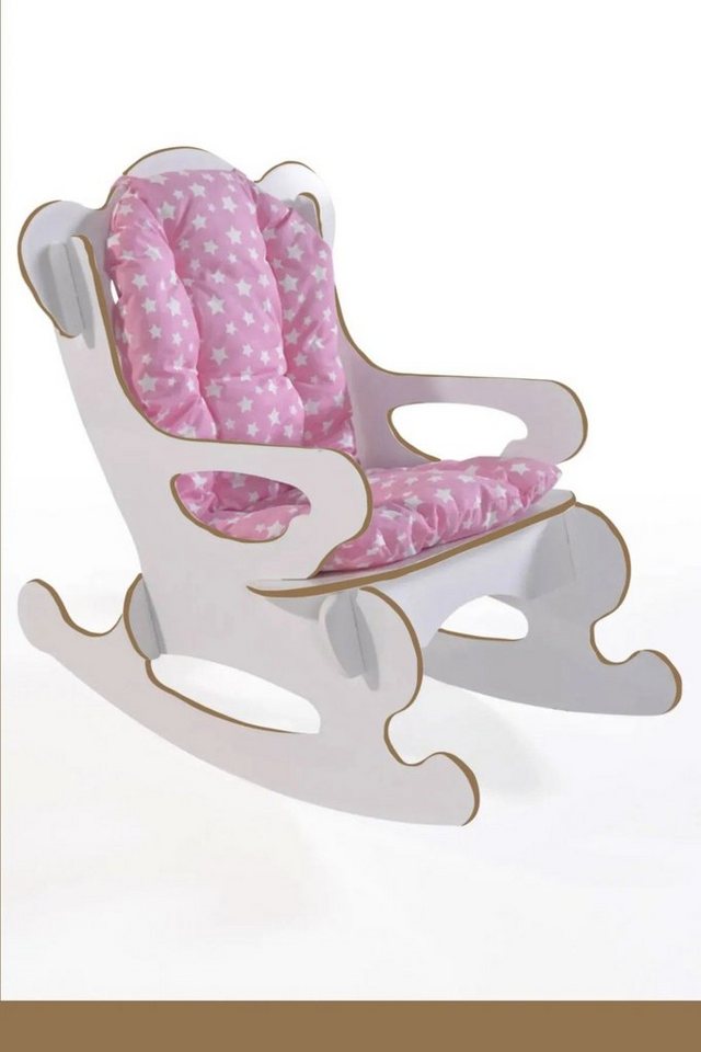 moebel17 Schaukelstuhl Schaukelstuhl für Kinder in verschiedenen Farben, Gemütlicher Sitzkomfort durch Polsterung im Sitz- und Lehnbereich von moebel17