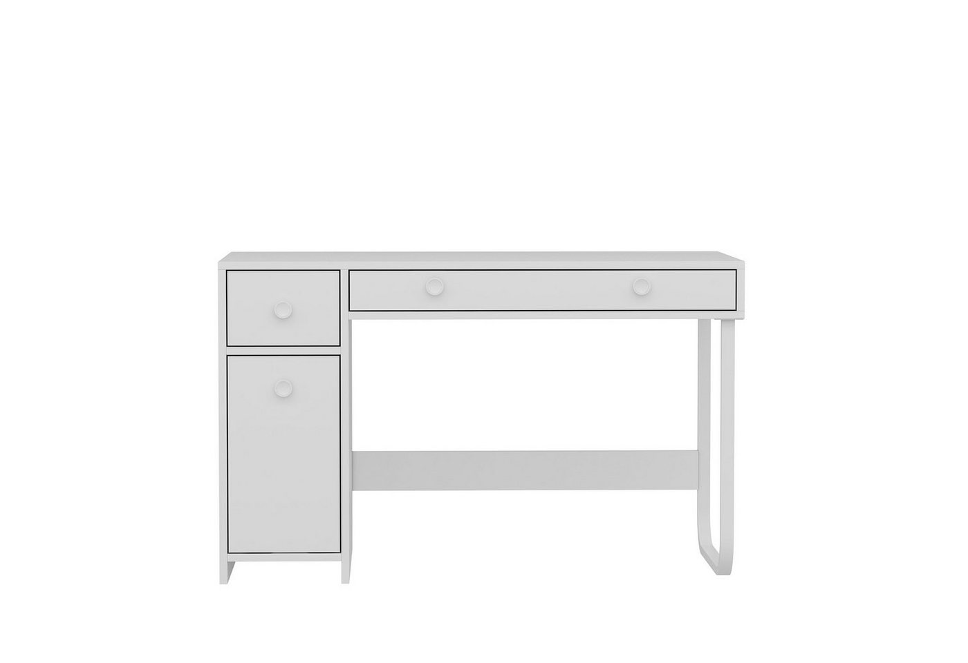 moebel17 Schreibtisch Schreibtisch Asil mit Metallfüße Weiß 9741 von moebel17