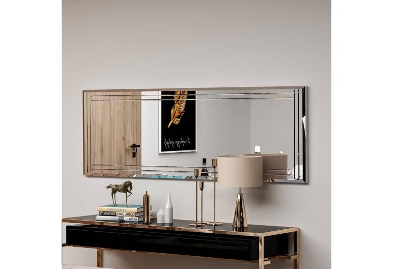 moebel17 Spiegel Spiegel Buhem 40x120cm (Einzelmöbel, 1-St., Wandspiegel ohne Rahmen), Modern, rahmenlos, Muster im Glas, pflegeleicht von moebel17