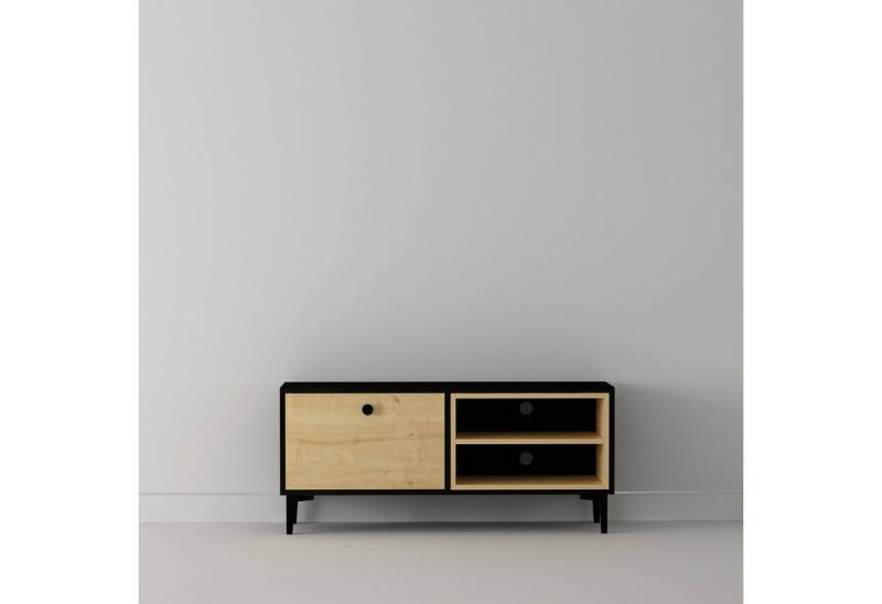 moebel17 TV-Regal TV Lowboard Alto Safir Schwarz Holzoptik 9642, Pflegeleichte Oberfläche von moebel17