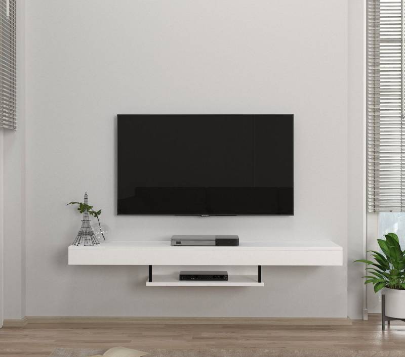 moebel17 Lowboard TV Lowboard Hängend Alberes Weiß, modernes TV Lowboard in Weiß von moebel17